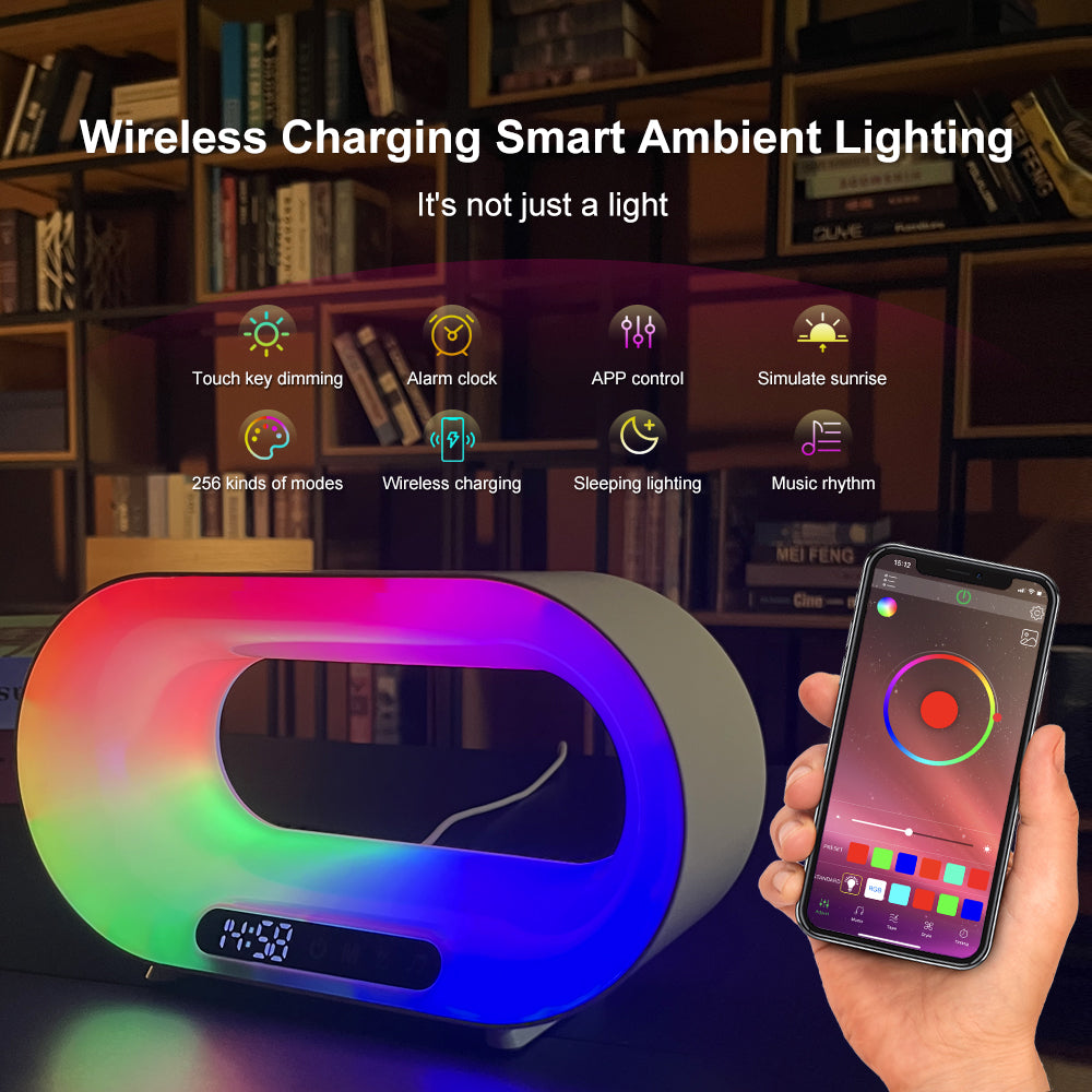 Multi-function 3 In 1 LED Wireless Charger Alarm Clock