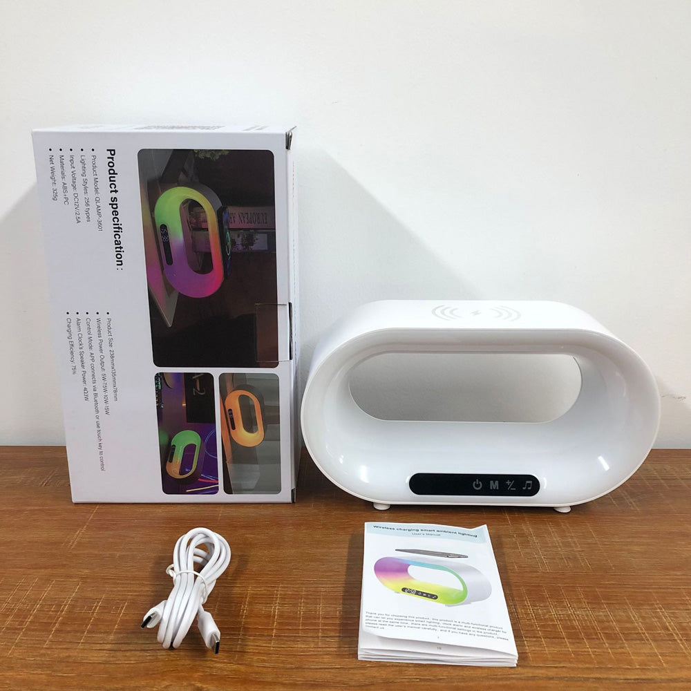 Multi-function 3 In 1 LED Wireless Charger Alarm Clock
