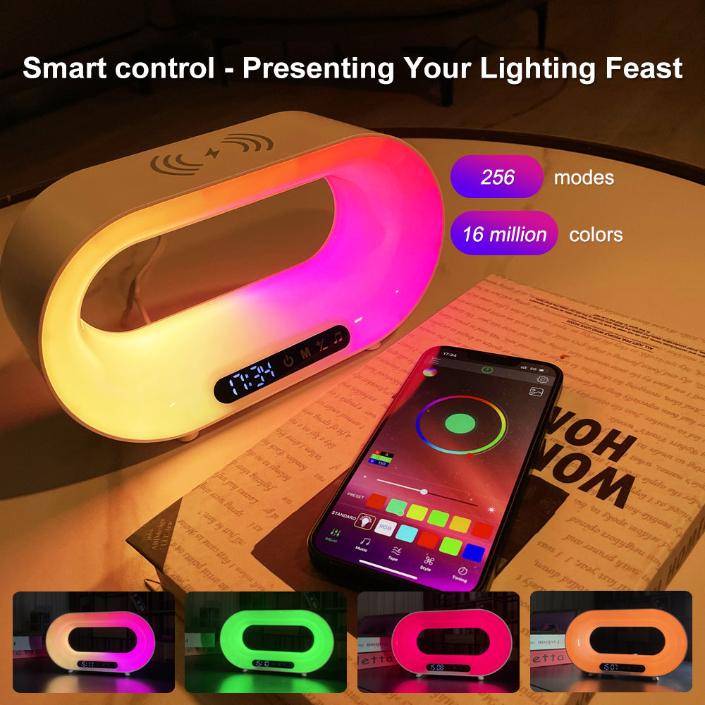 Multi-function 3 In 1 LED Wireless Charger Alarm Clock